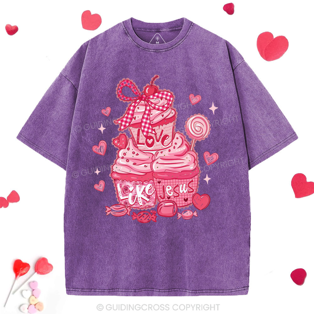 Love Like Jesus Christian Washed T-Shirt