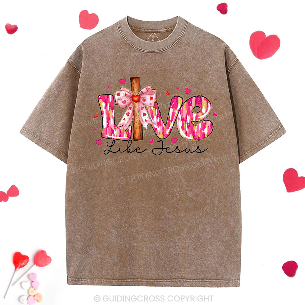 Love Like Jesus Christian Washed T-Shirt