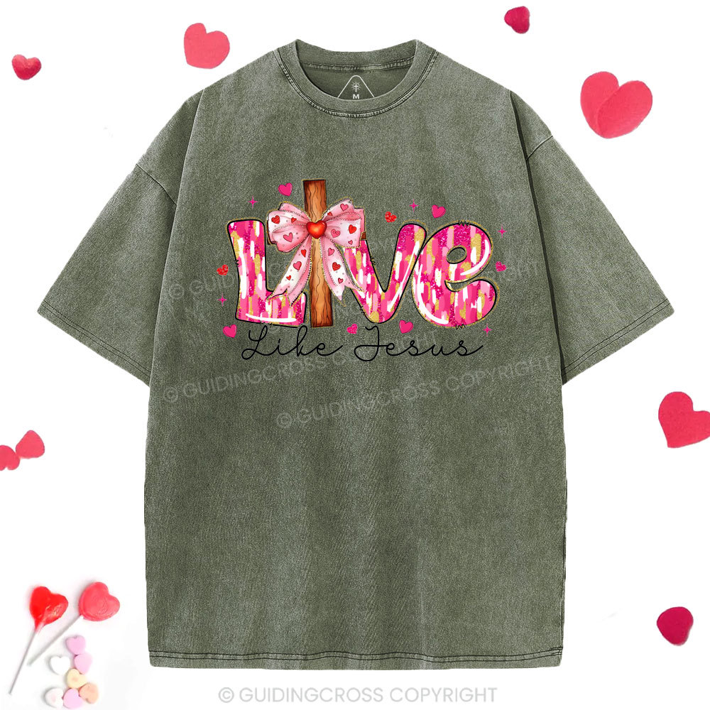 Love Like Jesus Christian Washed T-Shirt