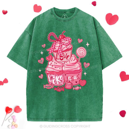 Love Like Jesus Christian Washed T-Shirt