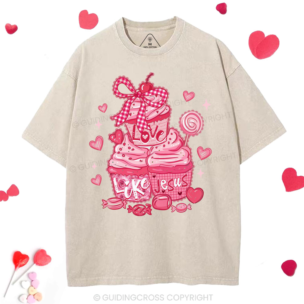 Love Like Jesus Christian Washed T-Shirt