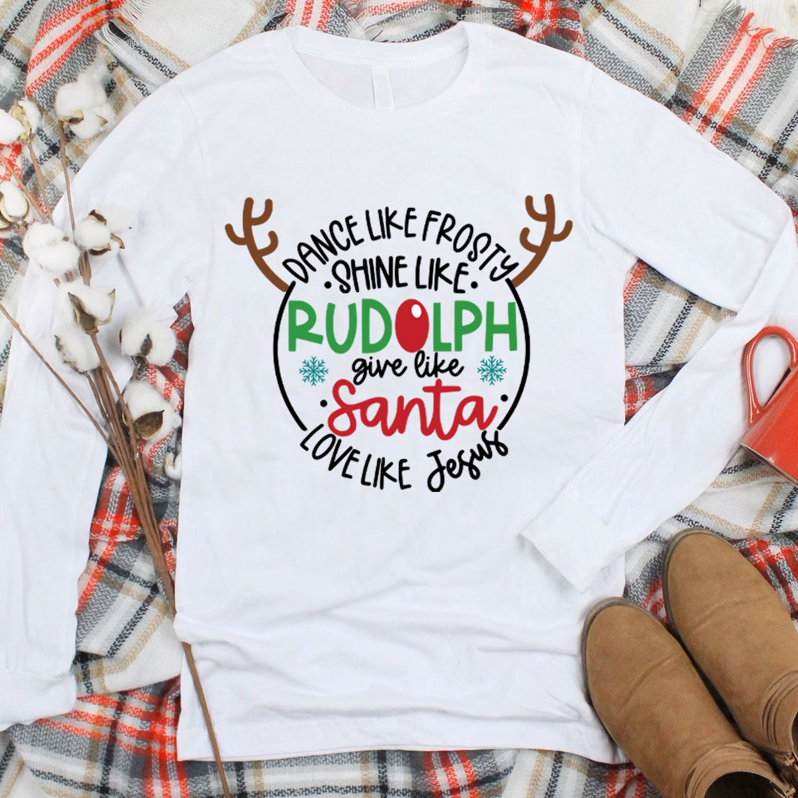 Love Like Jesus Christmas Christian Long Sleeve T-Shirt