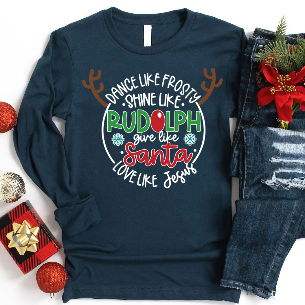 Love Like Jesus Christmas Christian Long Sleeve T-Shirt