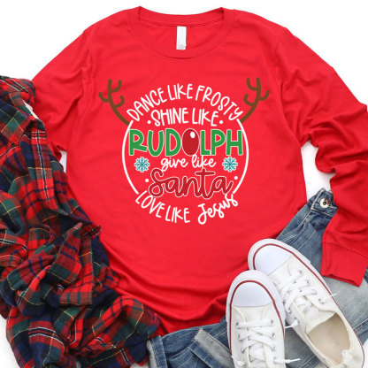 Love Like Jesus Christmas Christian Long Sleeve T-Shirt