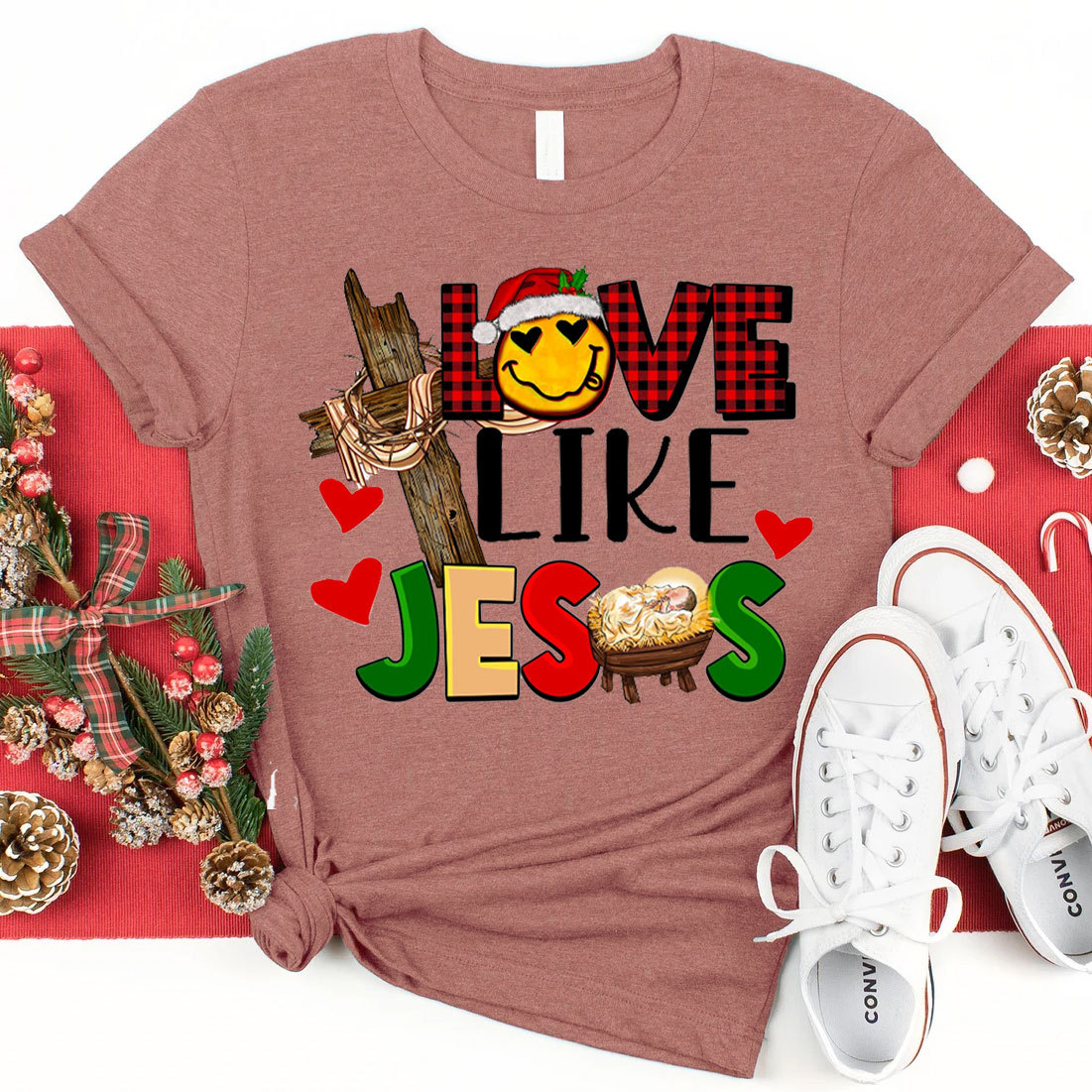 Love Like Jesus Christmas T-Shirt