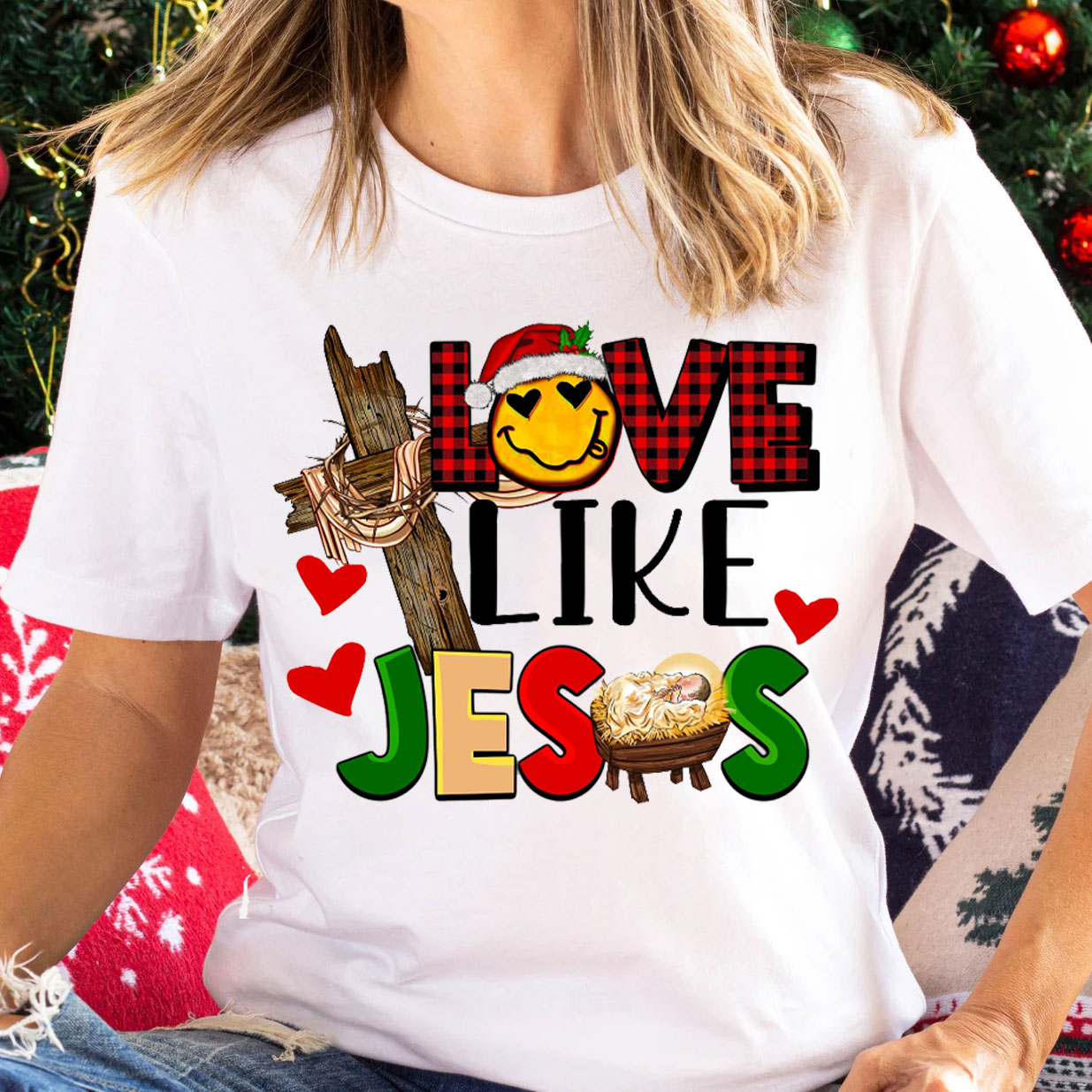 Love Like Jesus Christmas T-Shirt