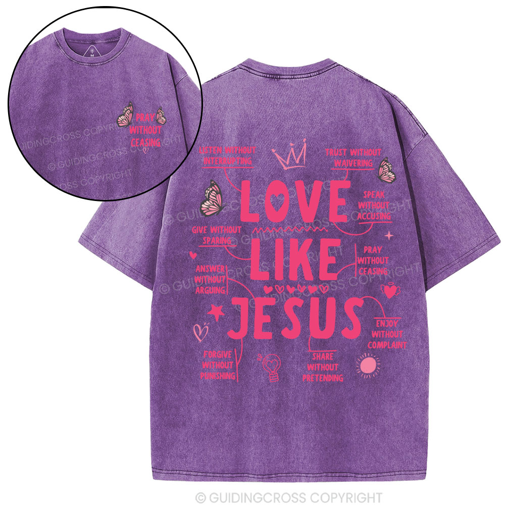 Double-sided sample washed T-Shirt Sale - GuidingCross