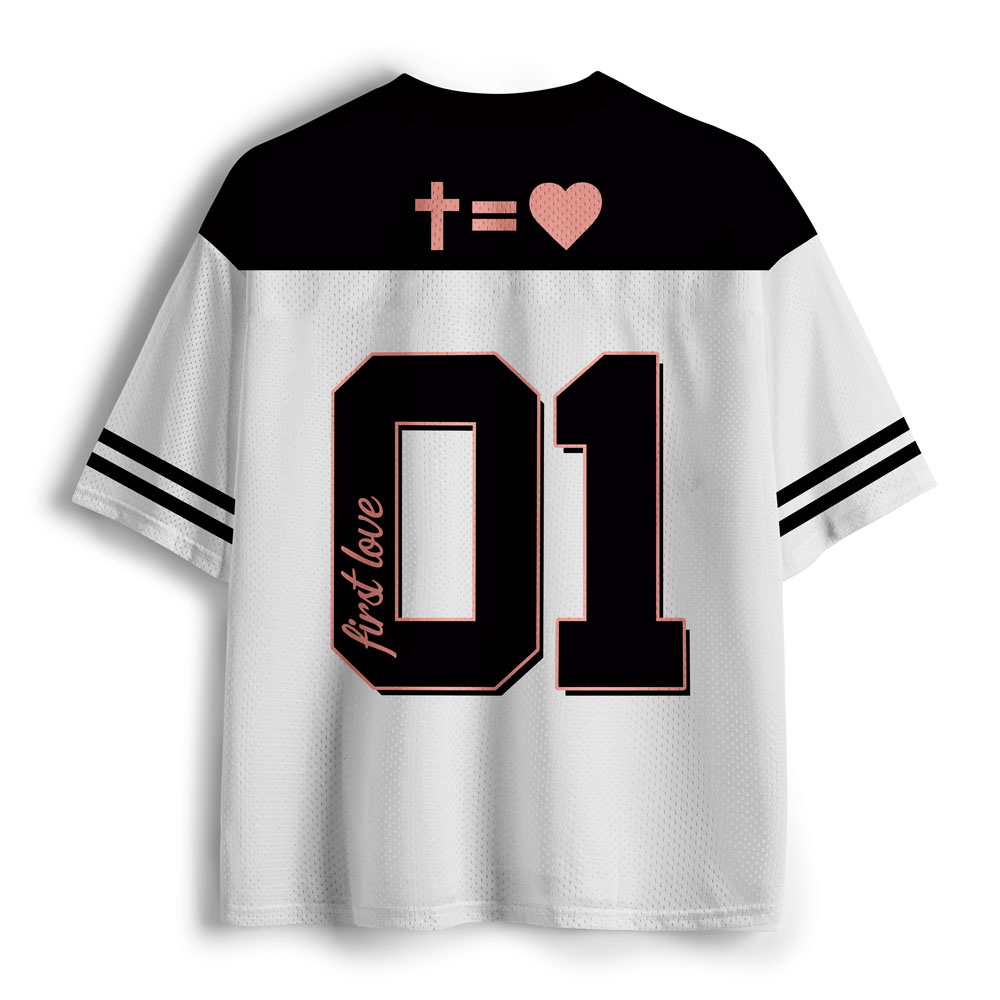 Love Never Fails Christian Mesh Jersey