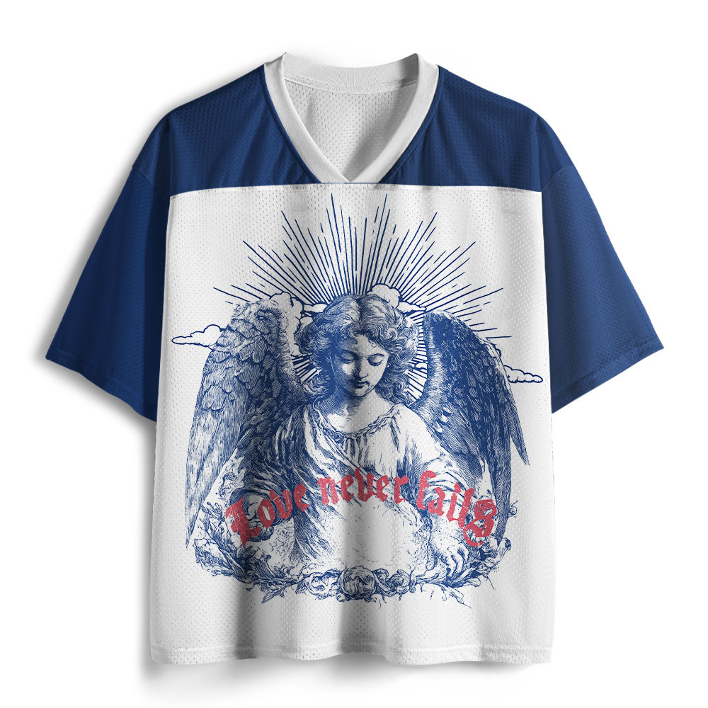 Love Never Fails Christian Mesh Jersey