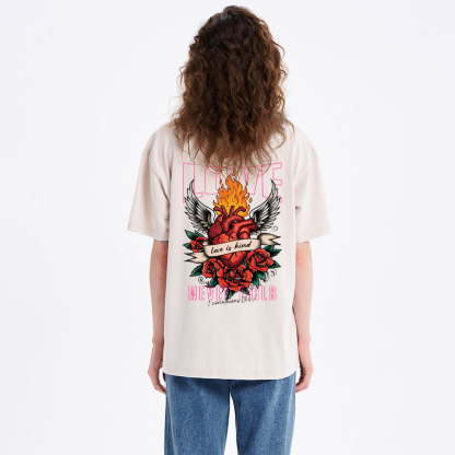 Love Never Fails Christian Washed T-Shirt