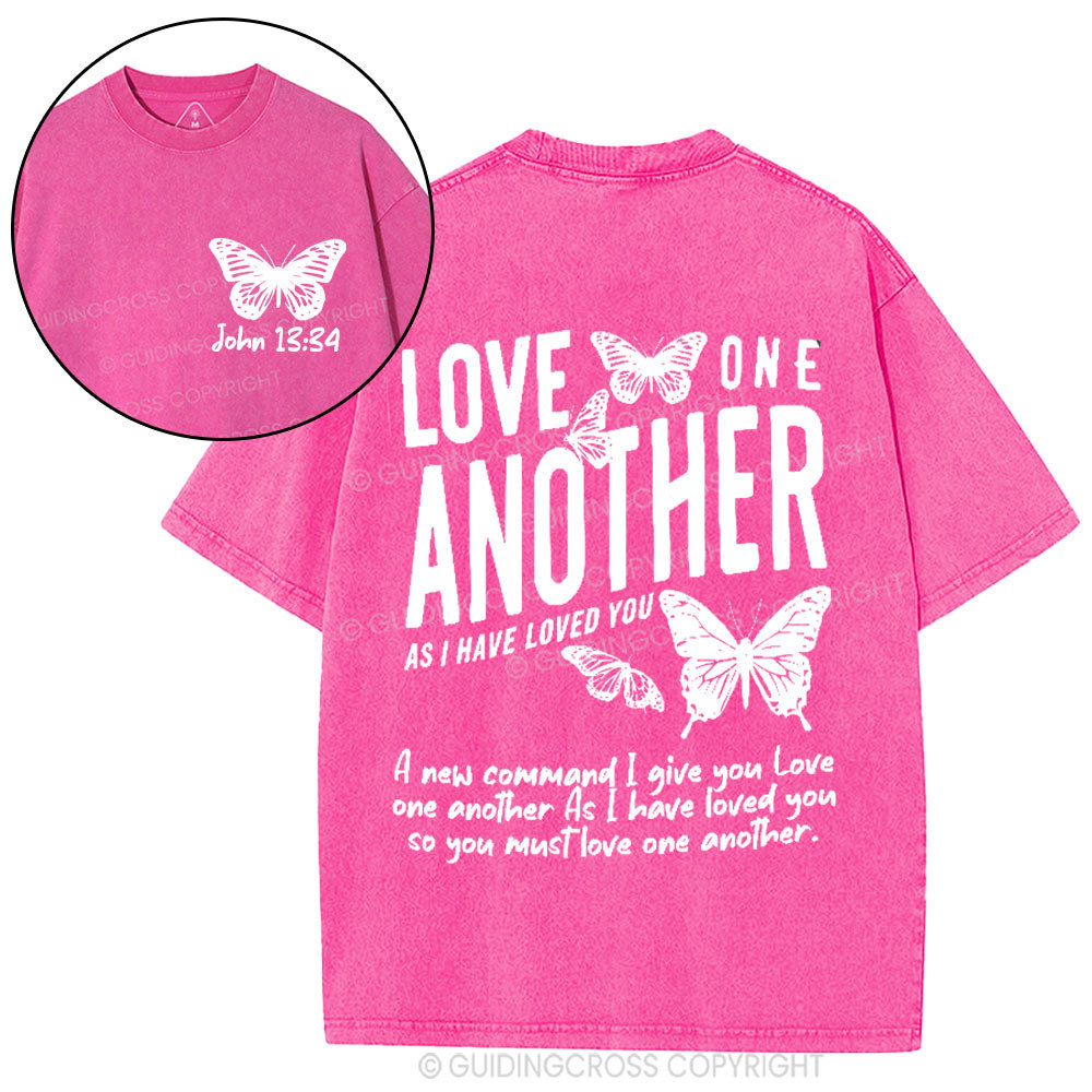 Love One Another As I Have Loved You Christian Washed T-Shirt