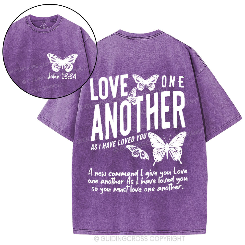 Love One Another As I Have Loved You Christian Washed T-Shirt