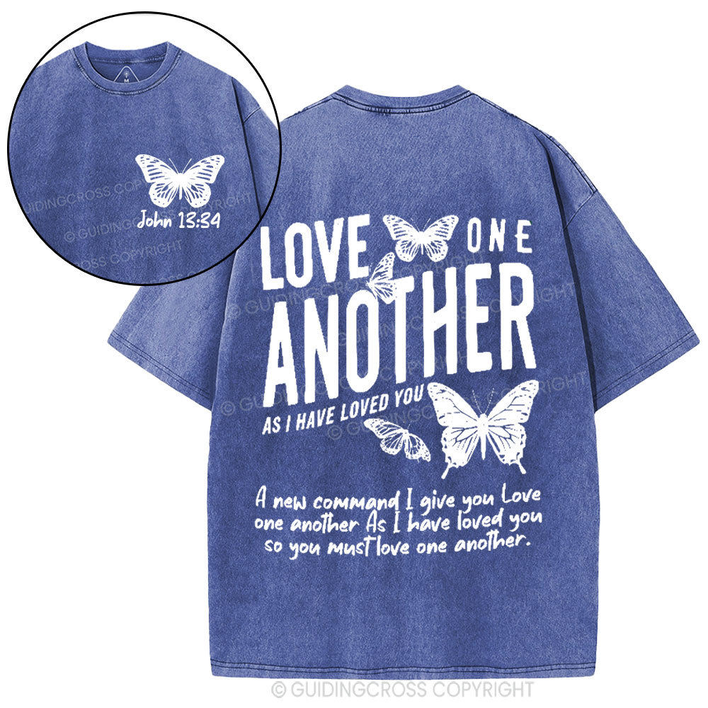Love One Another As I Have Loved You Christian Washed T-Shirt