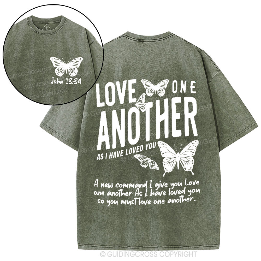 Love One Another As I Have Loved You Christian Washed T-Shirt