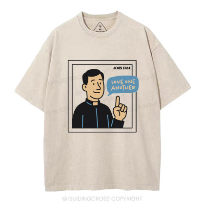 Love One Another Christian Washed T-Shirt