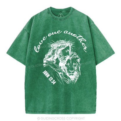 Love One Another Christian Washed T-Shirt