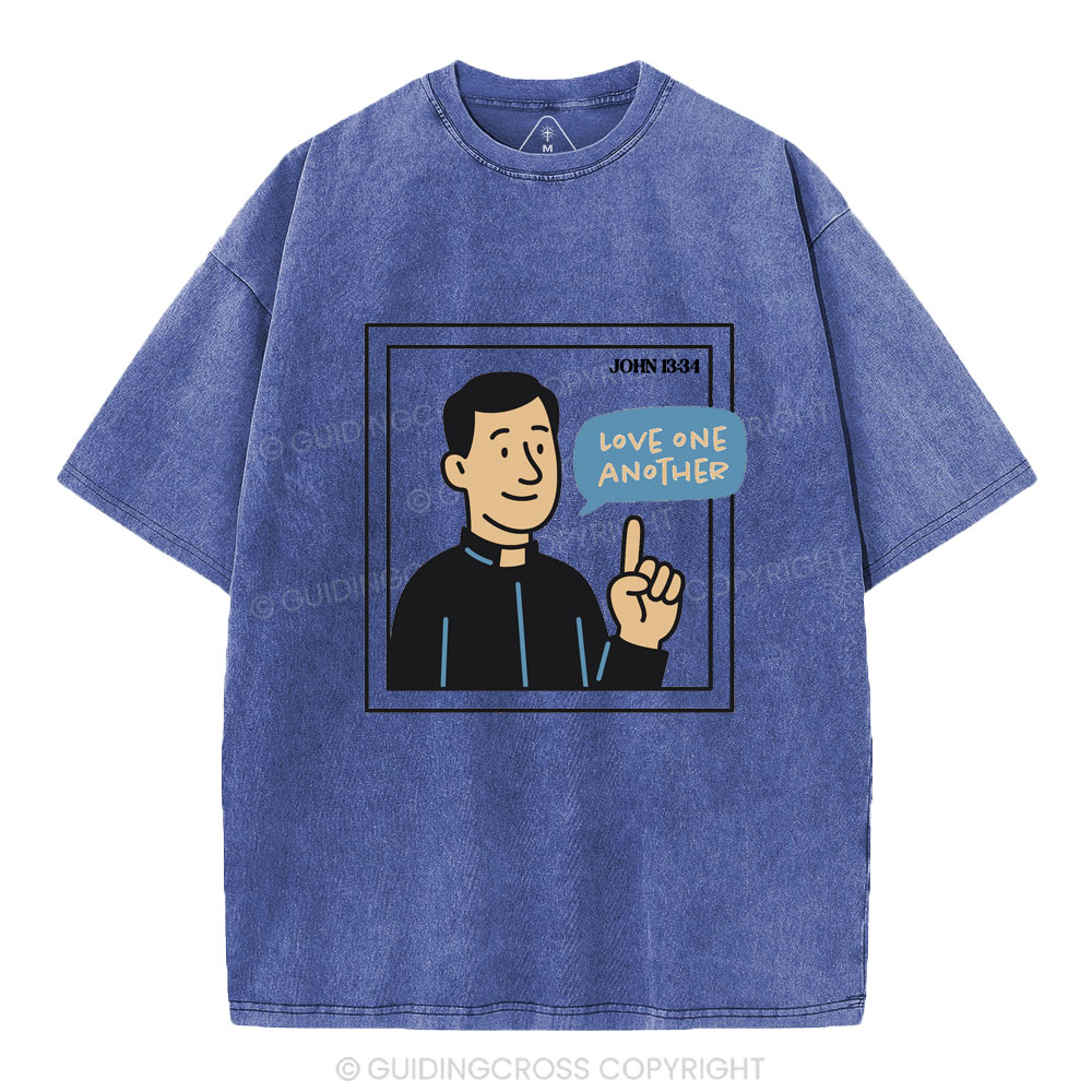 Love One Another Christian Washed T-Shirt