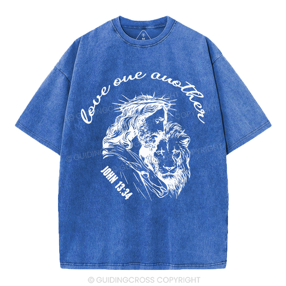 Love One Another Christian Washed T-Shirt