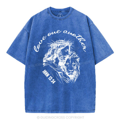 Love One Another Christian Washed T-Shirt
