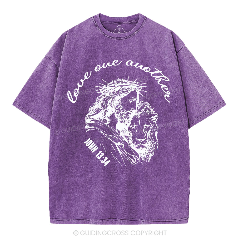 Love One Another Christian Washed T-Shirt