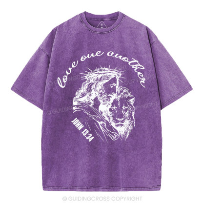 Love One Another Christian Washed T-Shirt