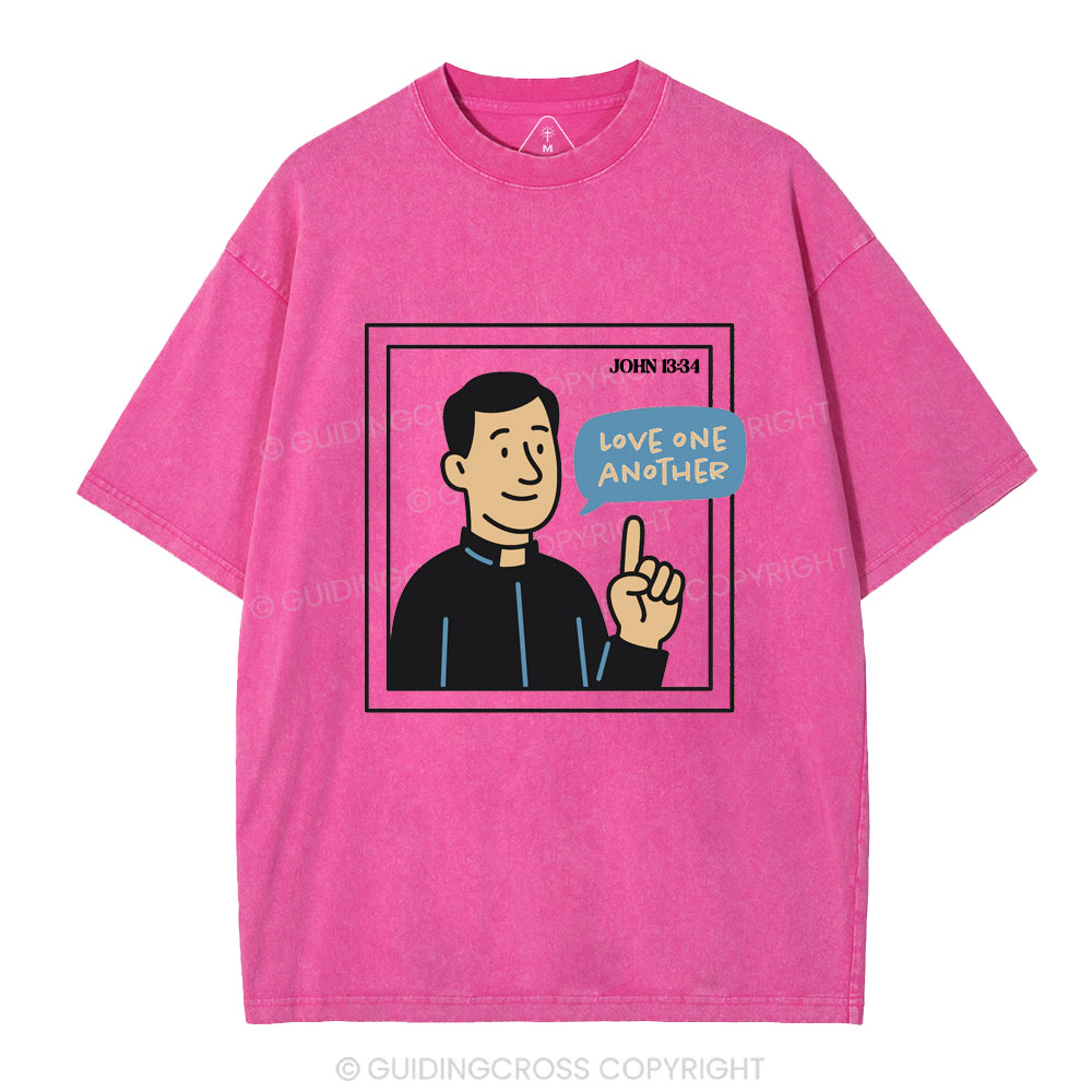 Love One Another Christian Washed T-Shirt