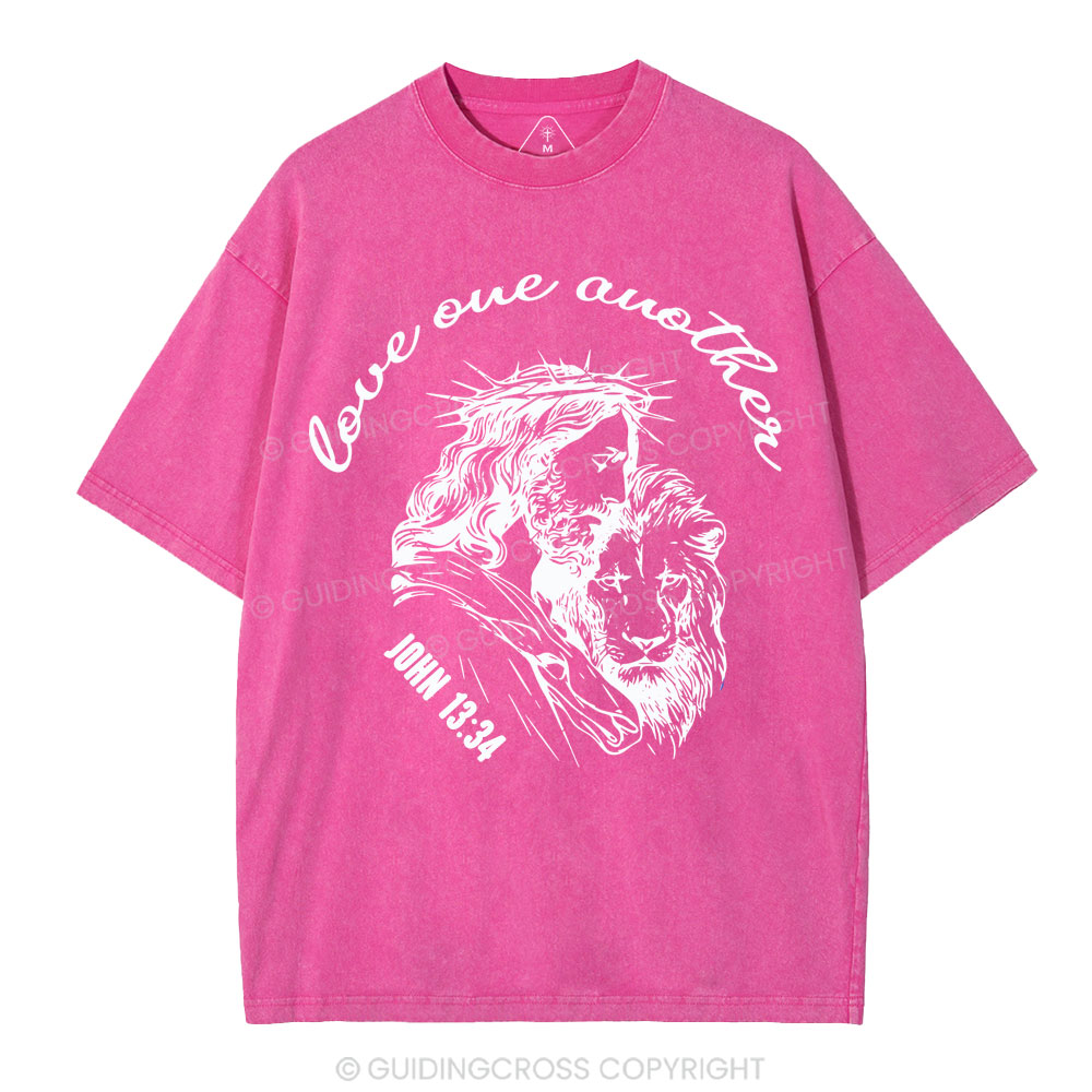 Love One Another Christian Washed T-Shirt