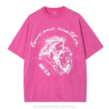Love One Another Christian Washed T-Shirt