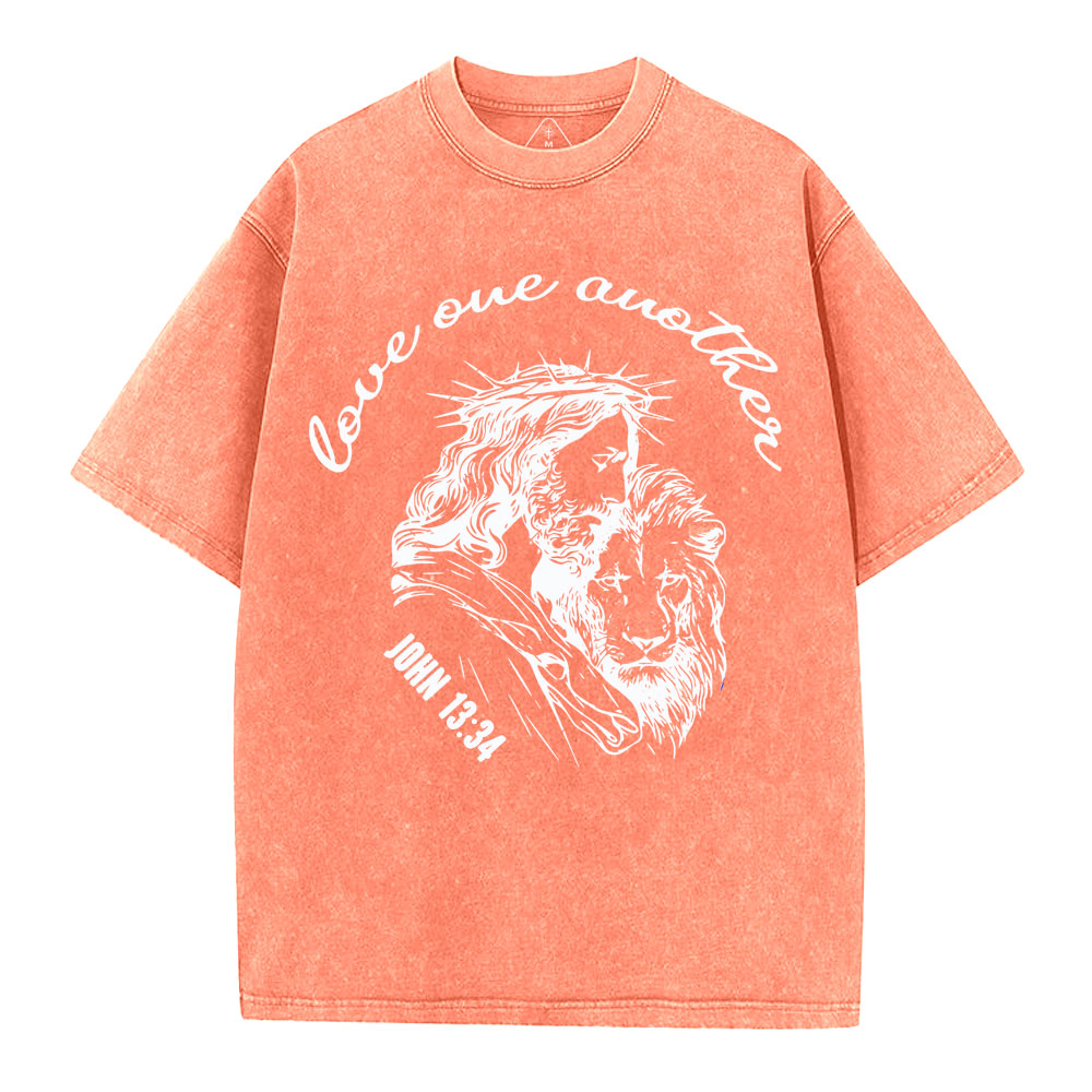 Love One Another Christian Washed T-Shirt