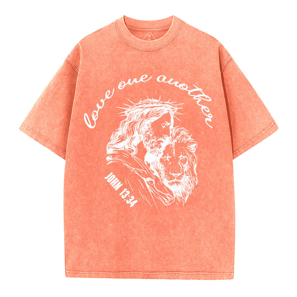 Love One Another Christian Washed T-Shirt
