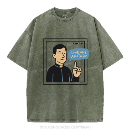 Love One Another Christian Washed T-Shirt
