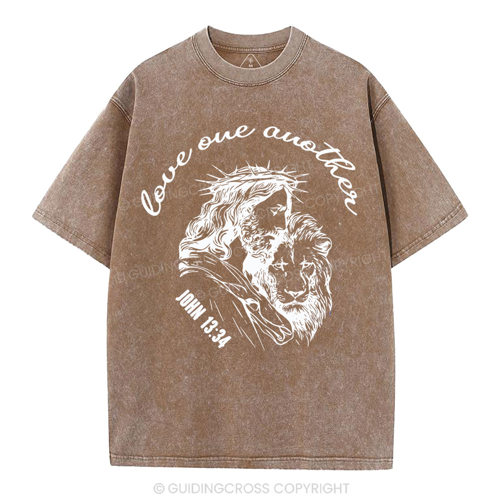 Love One Another Christian Washed T-Shirt