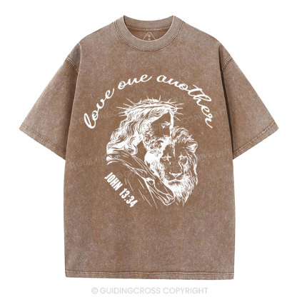 Love One Another Christian Washed T-Shirt
