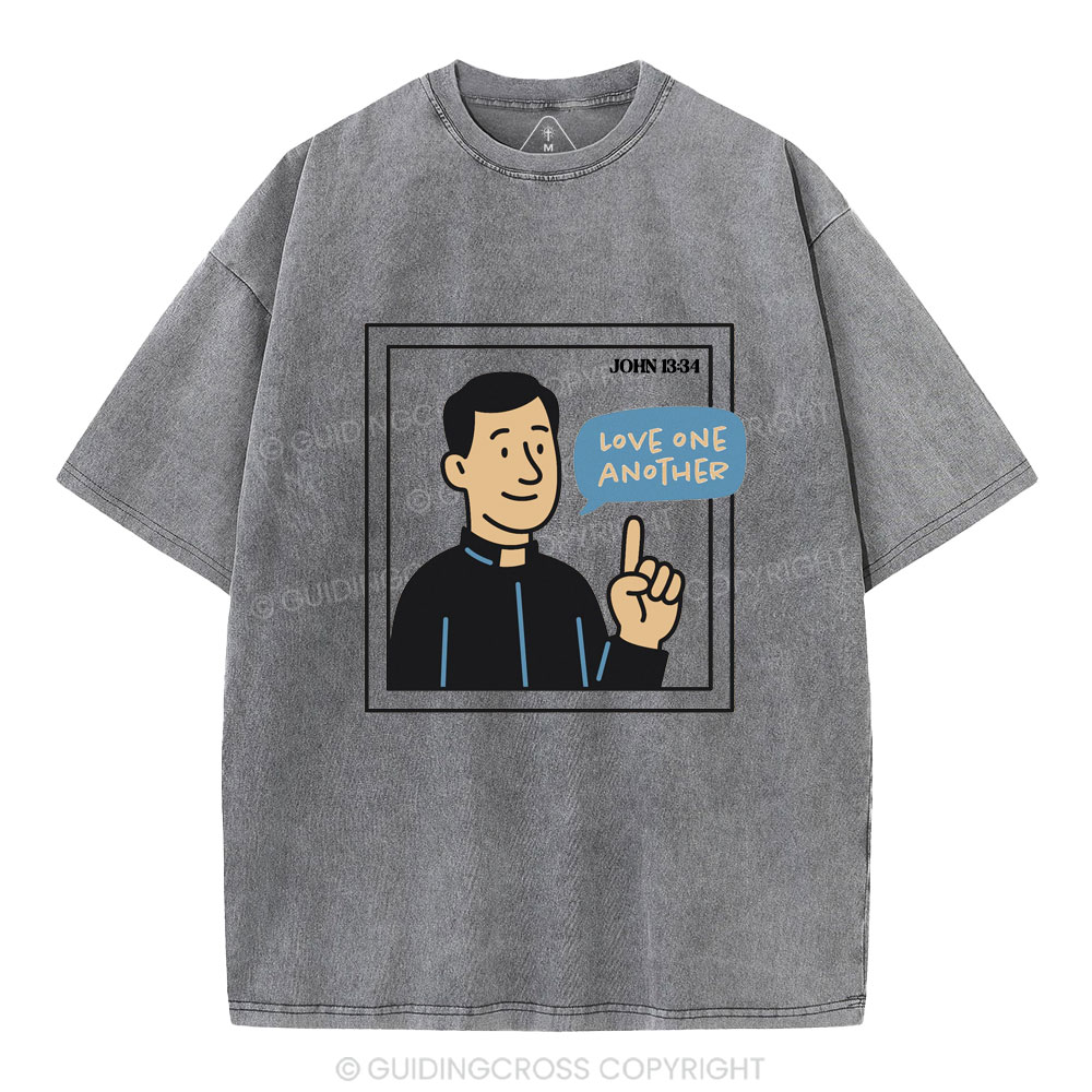 Love One Another Christian Washed T-Shirt