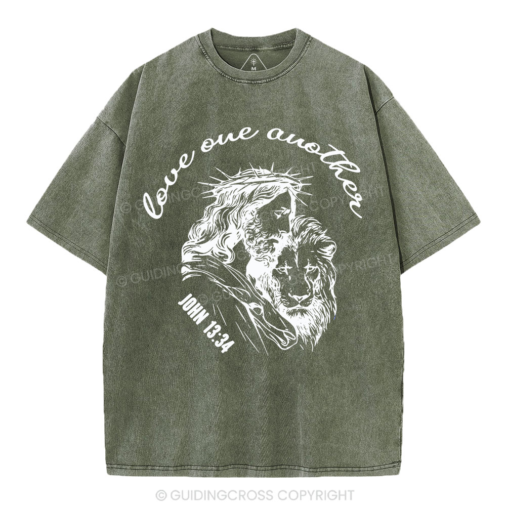 Love One Another Christian Washed T-Shirt