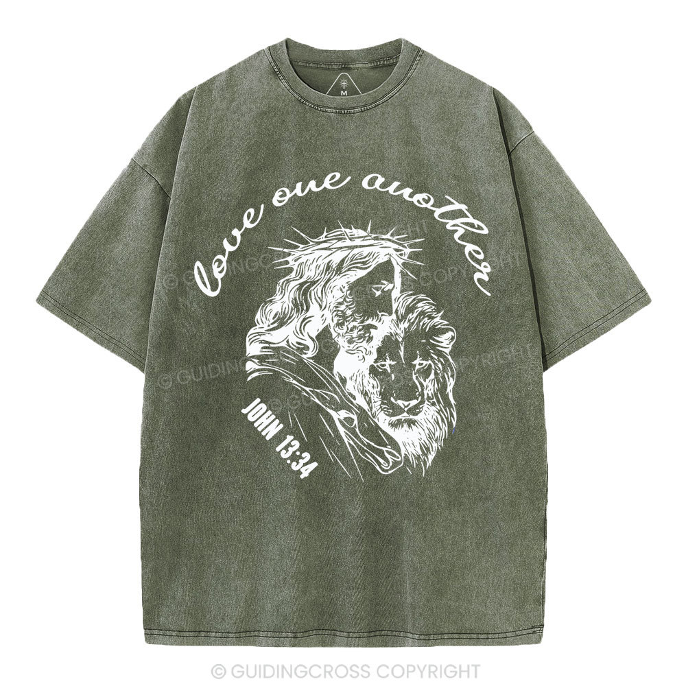 Love One Another Christian Washed T-Shirt