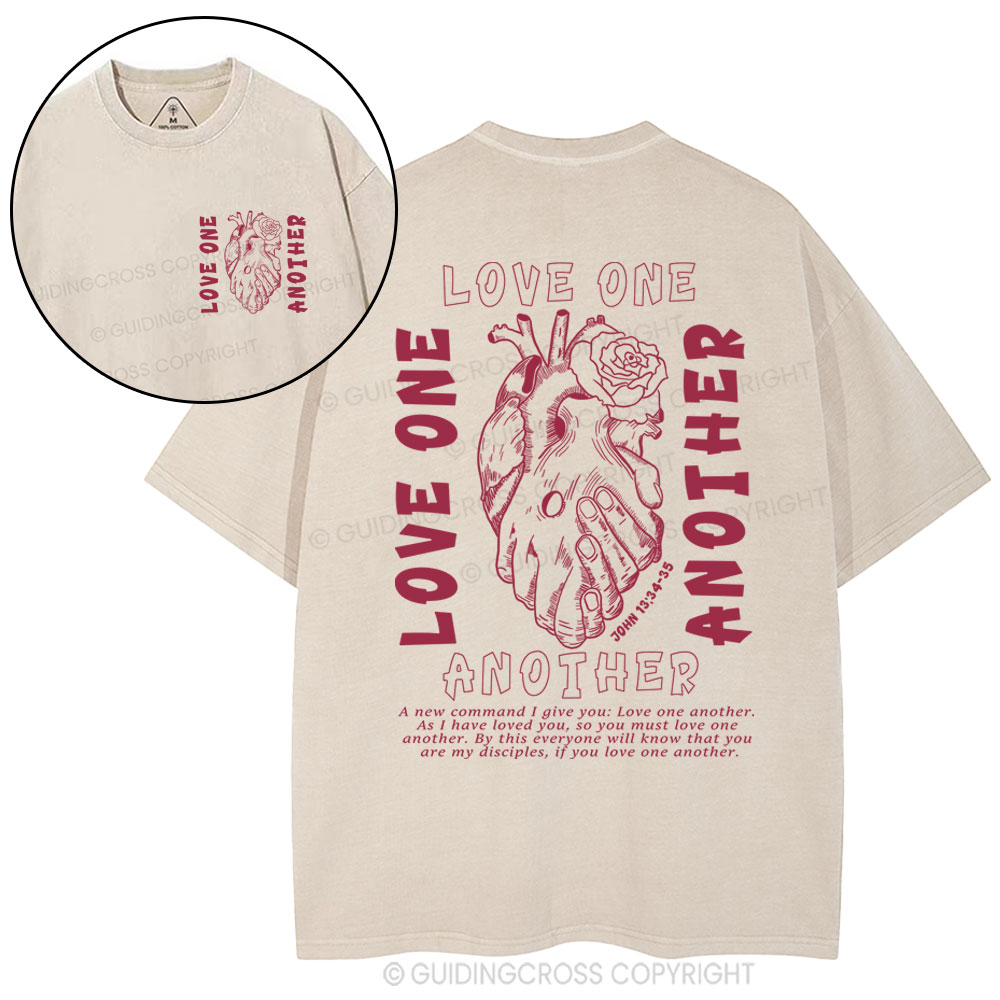 Love One Another Christian Washed T-Shirt