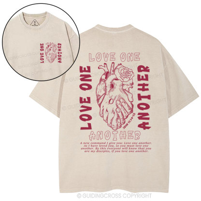 Love One Another Christian Washed T-Shirt