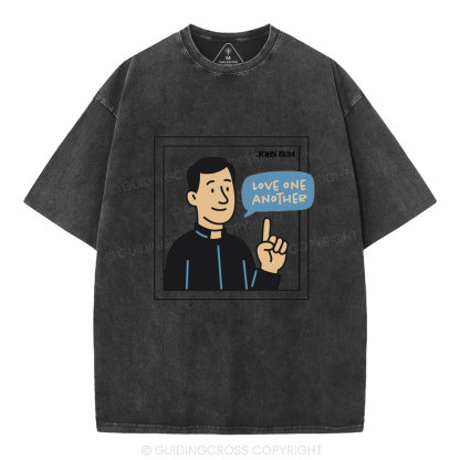 Love One Another Christian Washed T-Shirt