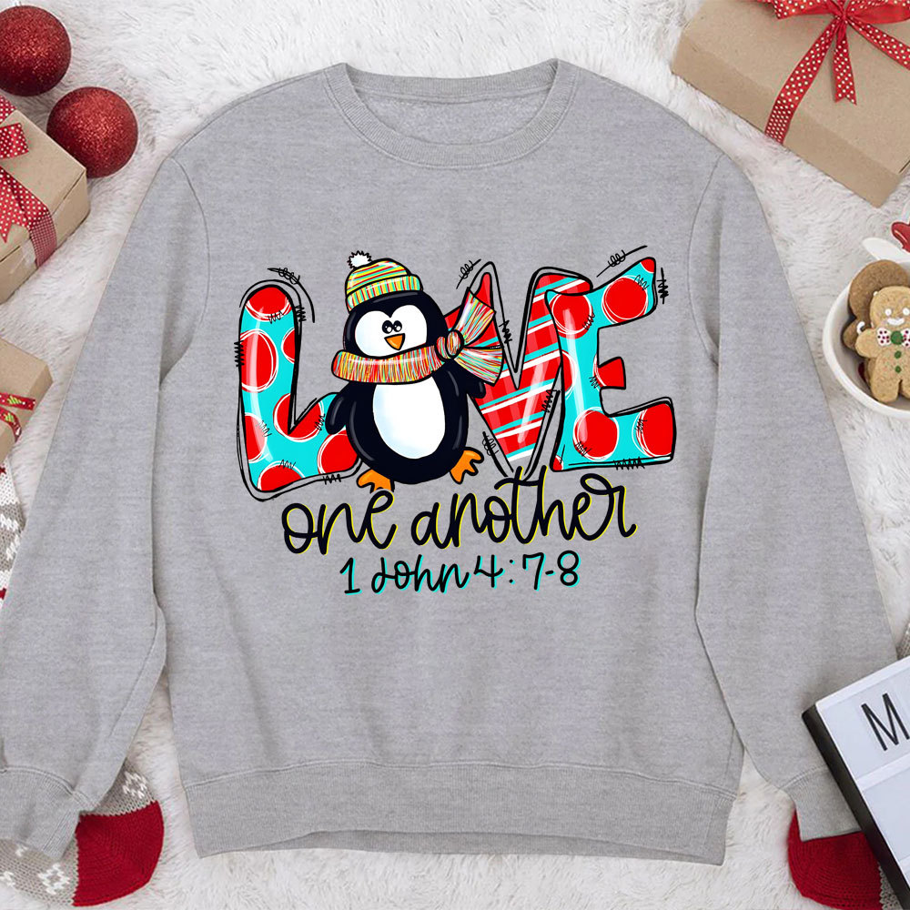 Love One Another Penguin Christmas Sweatshirt