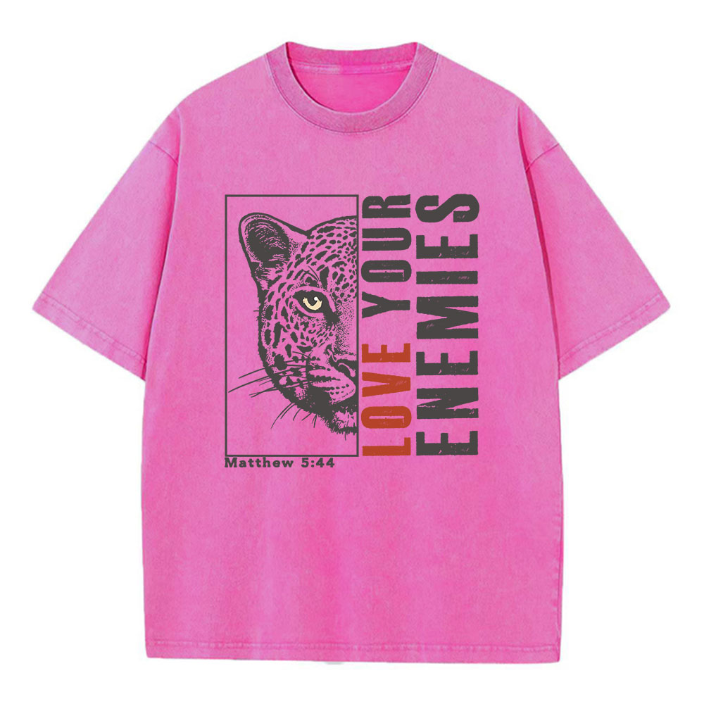 Love Your Enemies Christian Washed T-Shirt