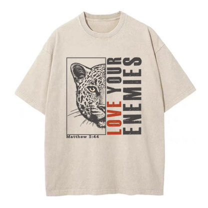 Love Your Enemies Christian Washed T-Shirt