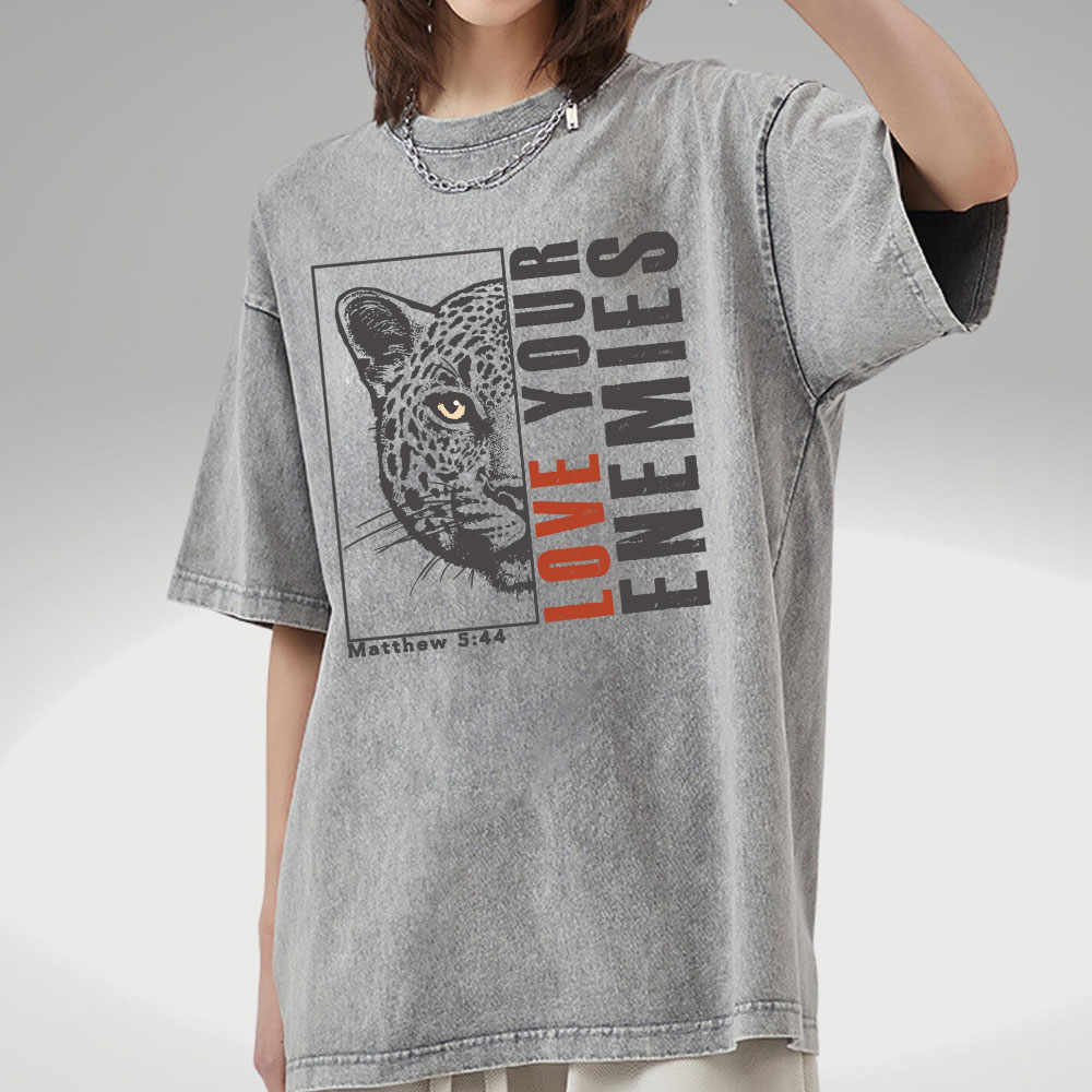 Love Your Enemies Christian Washed T-Shirt