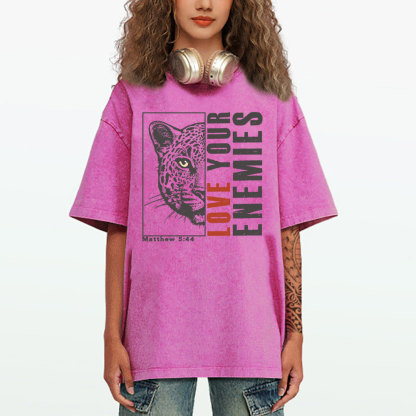 Love Your Enemies Christian Washed T-Shirt