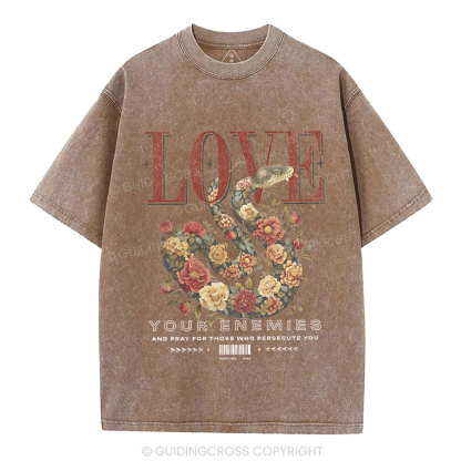 Love Your Enemies Christian Washed T-Shirt