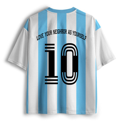 Love Your Neighbor Like Yourself Christian Mesh Jersey