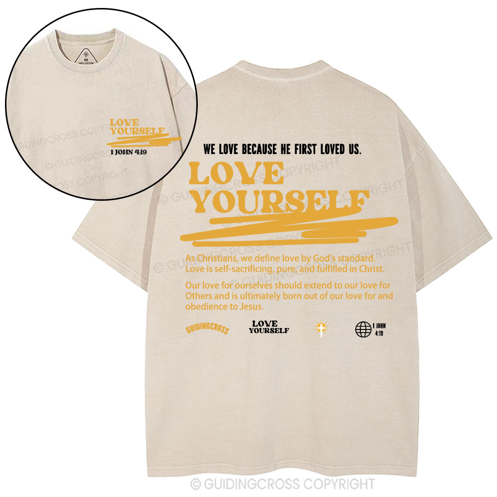 Love Yourself Christian Washed T-Shirt