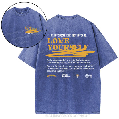 Love Yourself Christian Washed T-Shirt