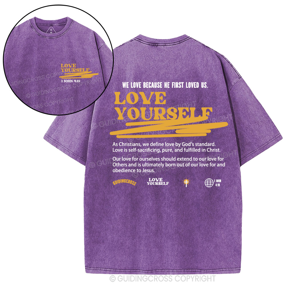 Love Yourself Christian Washed T-Shirt