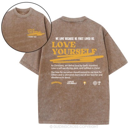 Love Yourself Christian Washed T-Shirt